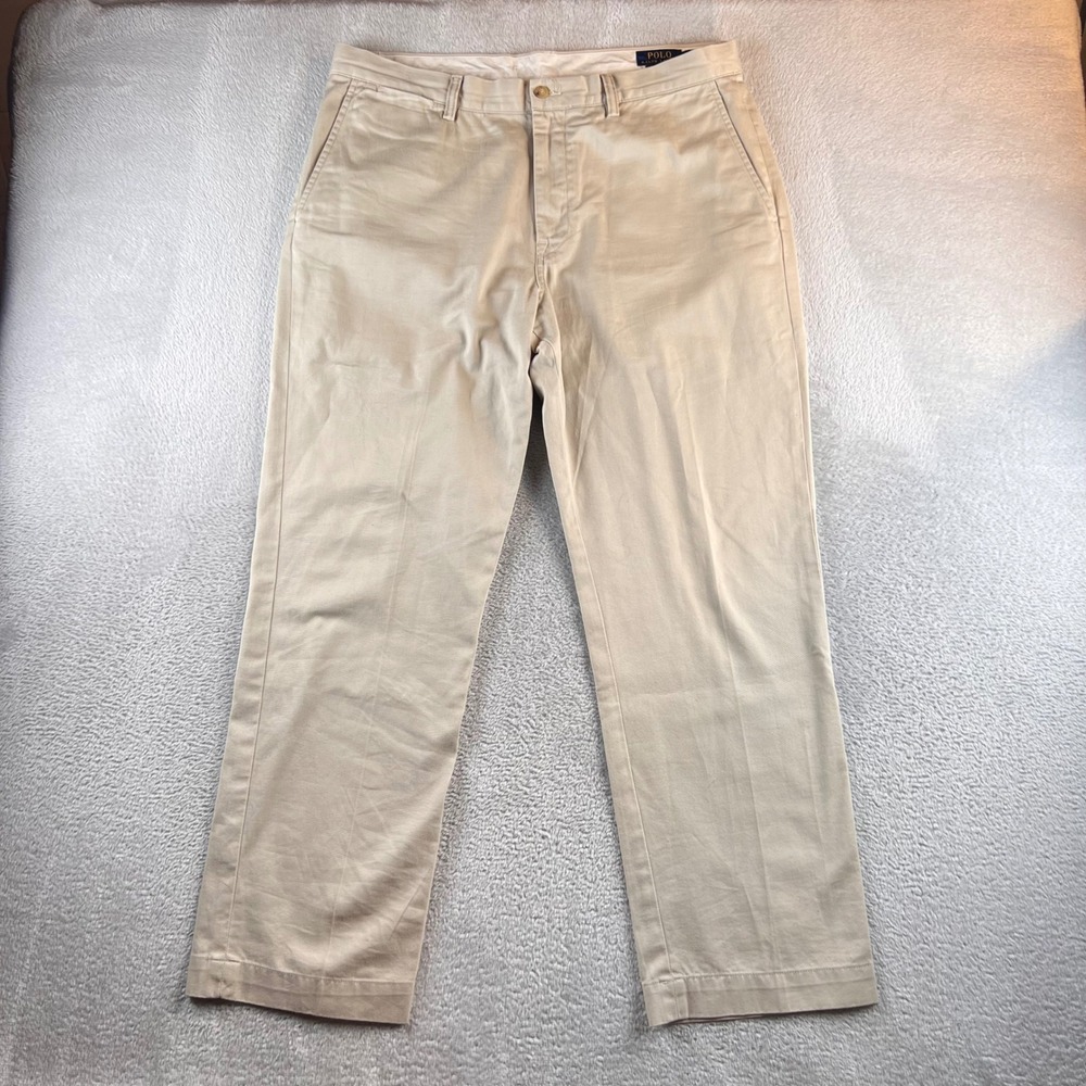 Polo Ralph Lauren Classic Fit Chino Pants Mens 36x30 Tan Khaki Cotton Twill